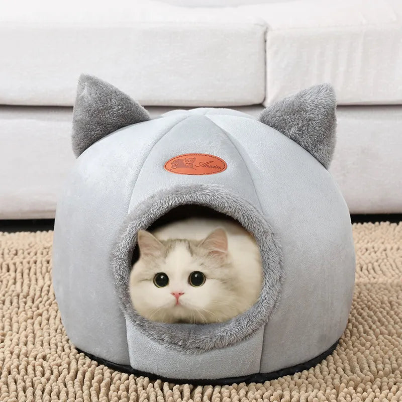 New Deep Sleep Comfort In Winter Cat Bed Iittle Mat Basket Small Dog House Products Pets Tent Cozy Cave Nest Indoor Cama Gato