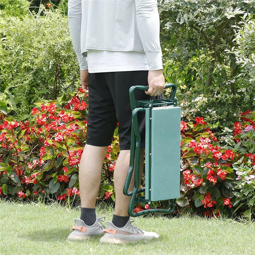 Heavy Duty Upgraded Garden Kneeler Thicken Seat Padded Kneeling Stool Indoor Outdoor 150KG Load Portable Folding