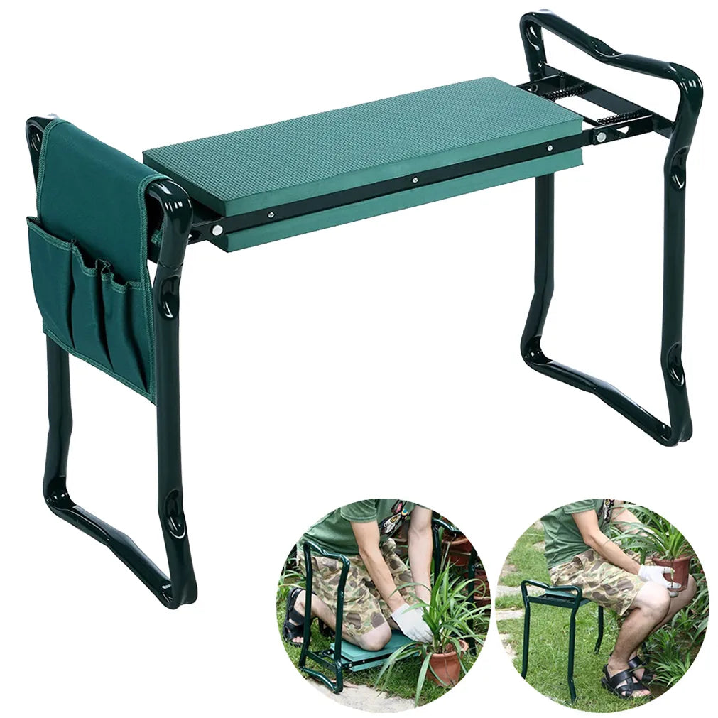 Heavy Duty Upgraded Garden Kneeler Thicken Seat Padded Kneeling Stool Indoor Outdoor 150KG Load Portable Folding